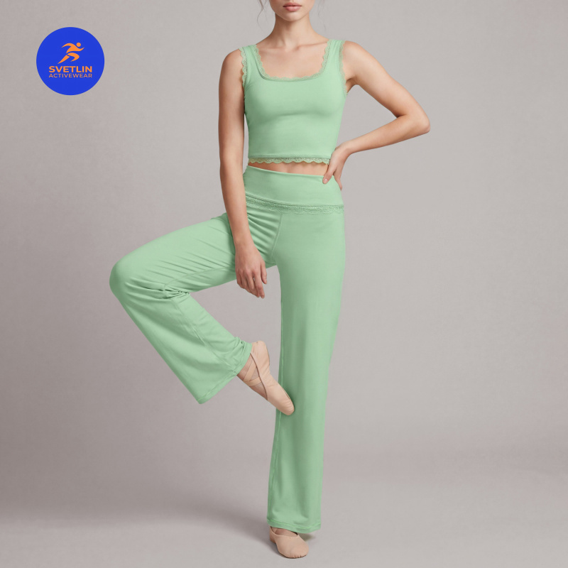 Elastic Lace Trim - SVETLIN, Setelan Pakaian Olahraga Yoga Berkualitas