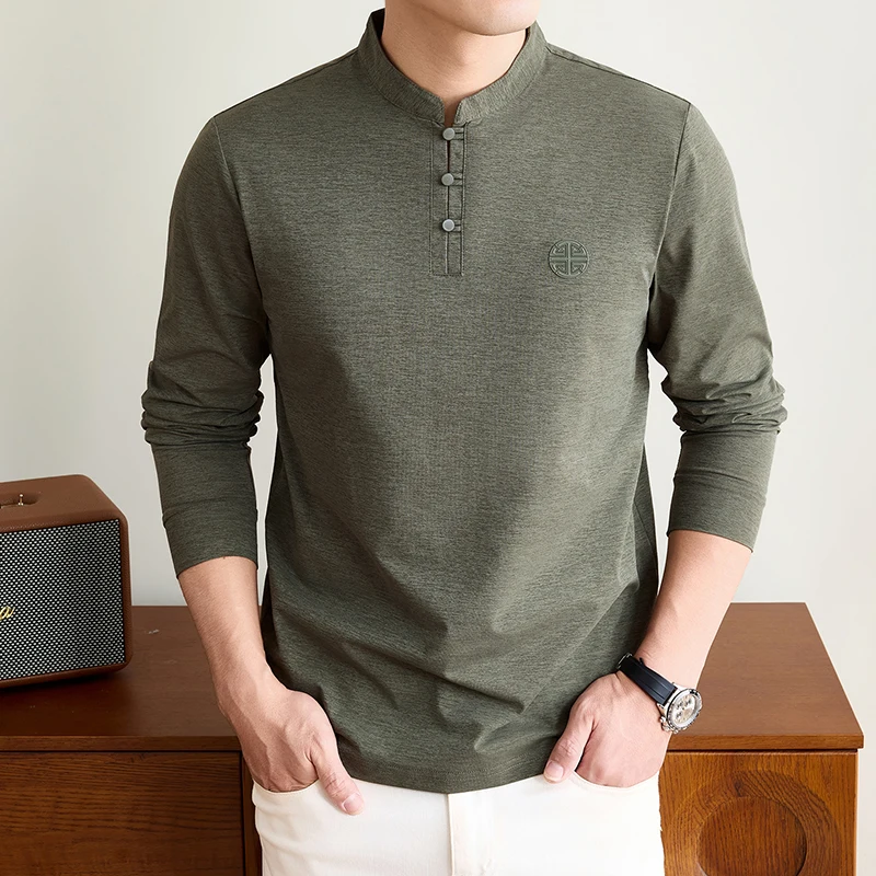 Kaos Lengan Panjang Kerah Mand - Embellish Knit ulasan dan harga
