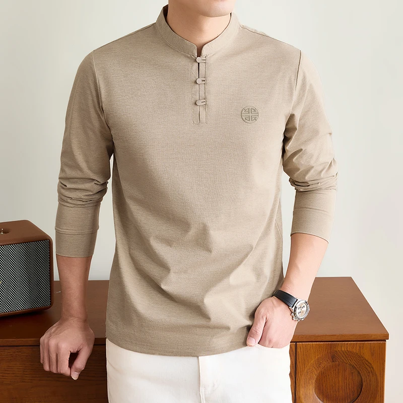 Kaos Lengan Panjang Kerah Mand - Embellish Knit ulasan dan harga